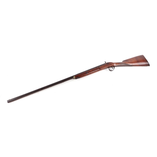 84 - A W Parker percussion sporting gun with walnut stock, 123cm long