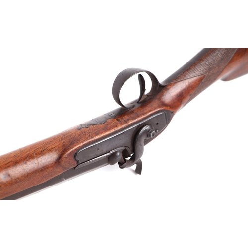 84 - A W Parker percussion sporting gun with walnut stock, 123cm long