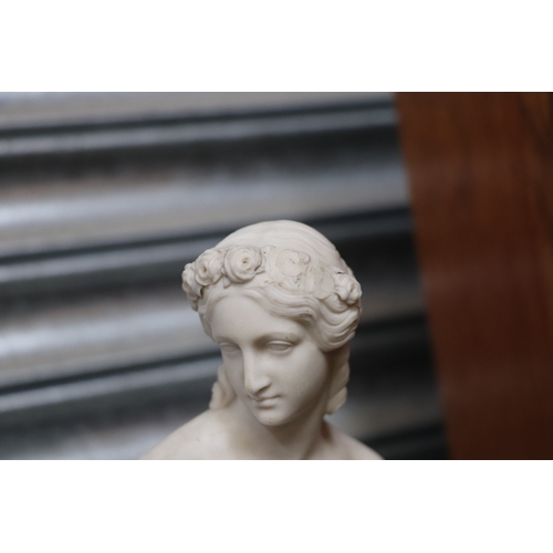 390 - A Victorian Copeland Parian ware figure - The Dancing Girl Reposing - modelled after the engraving b... 