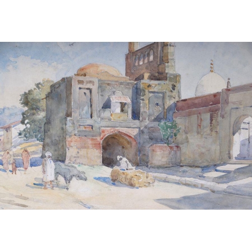 185 - Ernest George (1839-1922) - Ahmedabad - initialled and dated 1914 lower right, watercolour, framed &... 