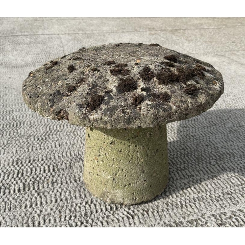 2 - A concrete staddle stone, 47cms diameter.