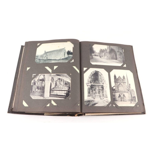 20 - An early 20th century photo album containing World Tour and Military photos; together with a postcar... 