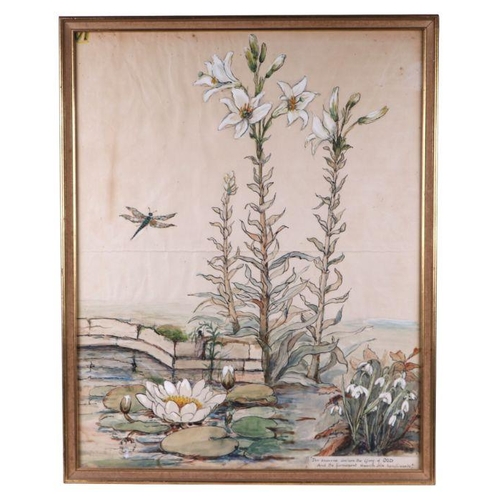 202 - Late 19th century school - The Sweets of the Year - study of flowers, watercolour, framed & glazed, ... 