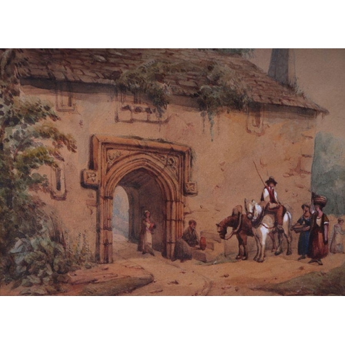 229 - Local interest.  W W Wheatley - Entrance to Selwood Forest, 1845 - watercolour, 24 by 34cms; togethe... 