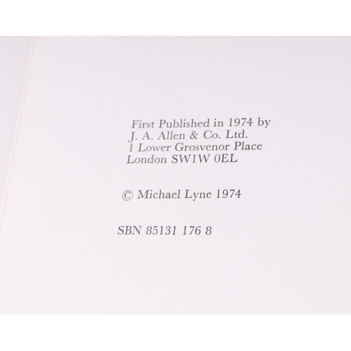 23 - Lyne (Michael) A Parson's Son, signed limited edition 522/750, published in 1975 by J A Allen & Co. ... 