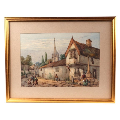 230 - Local interest.  W W Wheatley - Croscombe 1885 - watercolour, signed lower left, 27 by 18cms.