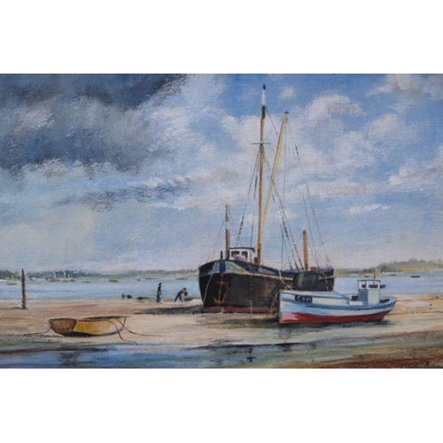 234 - Peter Campbell (modern British) - Boat Rest - watercolour, signed lower right, 29 by 23cms, framed &... 