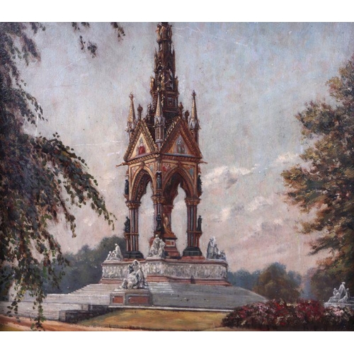 250 - Cyril Epps - Albert Memorial - oil on panel, signed lower right, 25 by 36cms, framed.