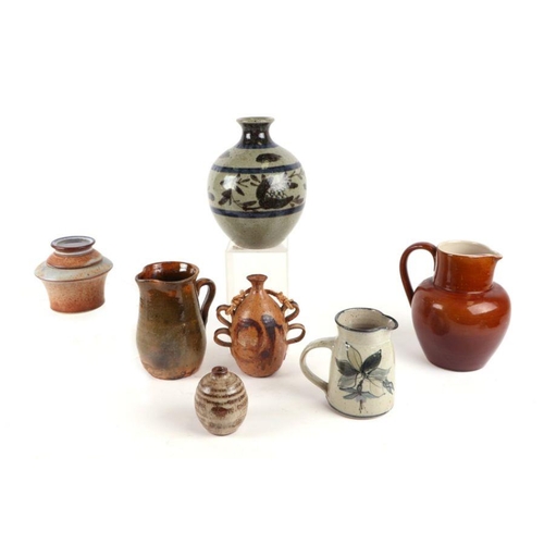 274 - A group of Studio Pottery to include vases, the largest 20cms high (8).