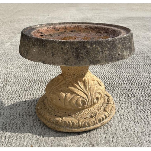 3 - A reconstituted stone bird bath, 38cms diameter.