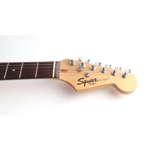 330 - A Squire Strat Fender electric guitar, 100cms long.