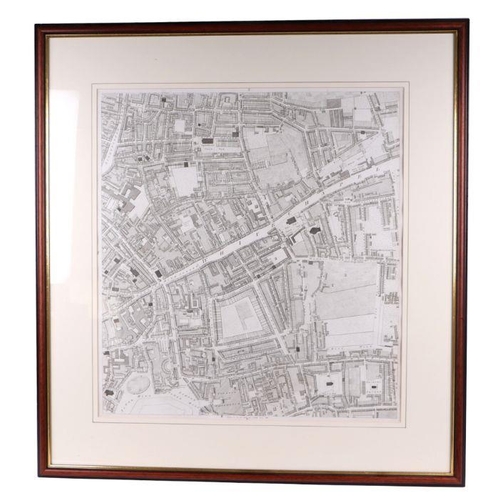 48 - A late 18th century Road Map of Whitechapel and the surrounding Area, 51 by 56cms; together with ano... 