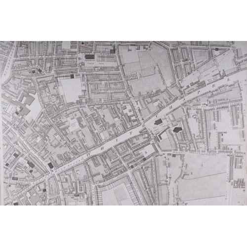 48 - A late 18th century Road Map of Whitechapel and the surrounding Area, 51 by 56cms; together with ano... 