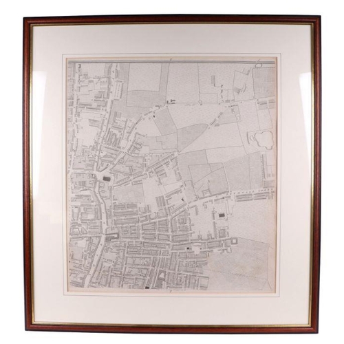 48 - A late 18th century Road Map of Whitechapel and the surrounding Area, 51 by 56cms; together with ano... 