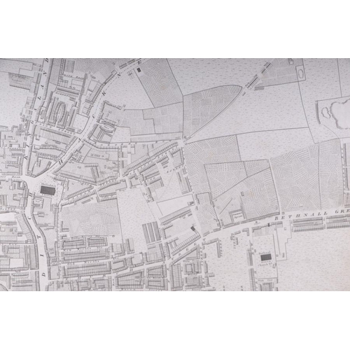 48 - A late 18th century Road Map of Whitechapel and the surrounding Area, 51 by 56cms; together with ano... 