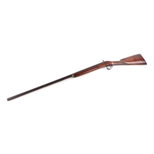 57 - A W Parker percussion sporting gun with walnut stock, 123cm long