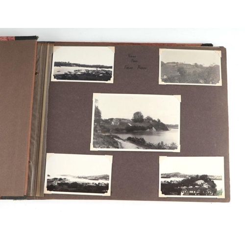 62 - A mid century inter war period Royal Engineer's Singapore Tour photograph album with various images ... 