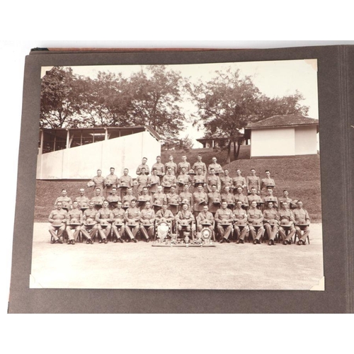 62 - A mid century inter war period Royal Engineer's Singapore Tour photograph album with various images ... 