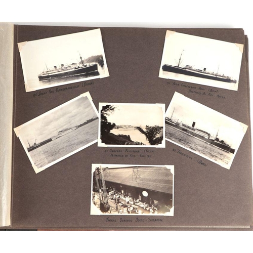 62 - A mid century inter war period Royal Engineer's Singapore Tour photograph album with various images ... 