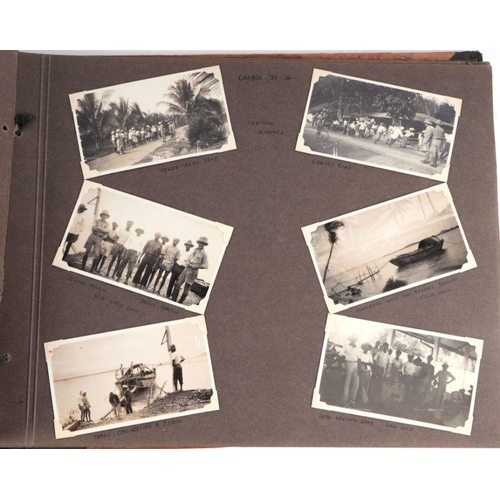 62 - A mid century inter war period Royal Engineer's Singapore Tour photograph album with various images ... 