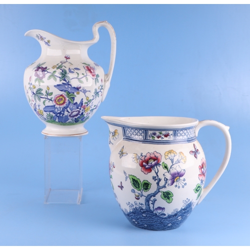 291 - A collection of large Victorian and later water jugs to include Losol Ware and Booths; together with... 