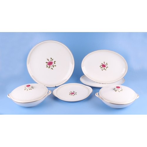 302 - A large quantity of Royal Doulton Sweetheart Rose pattern tea and dinner wares.