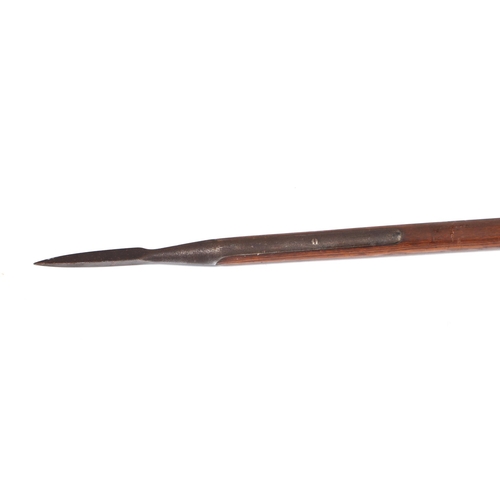 106 - A Victorian Royal Navy boarding pike with oak shaft, 230cms long.