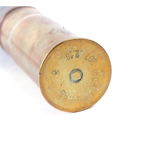 112 - Inert Military Ordnance: A WW1 artillery shell in two parts with an overall length of 16cms (6.25ins... 