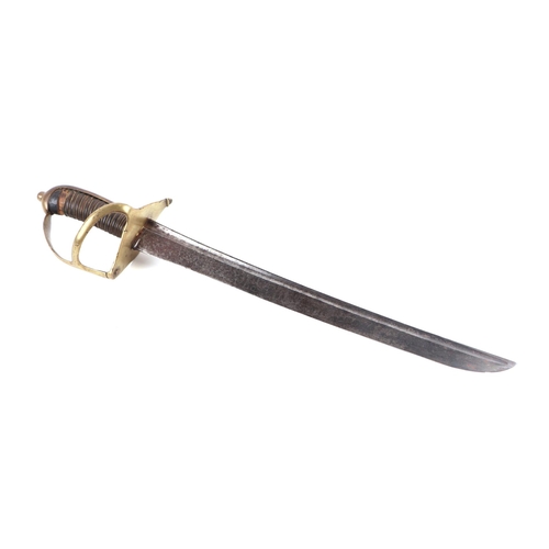 118 - A late 18th century Italian (Kingdom of Sardinia) Sardinian Infantry Sabre. Having a brass hilt with... 