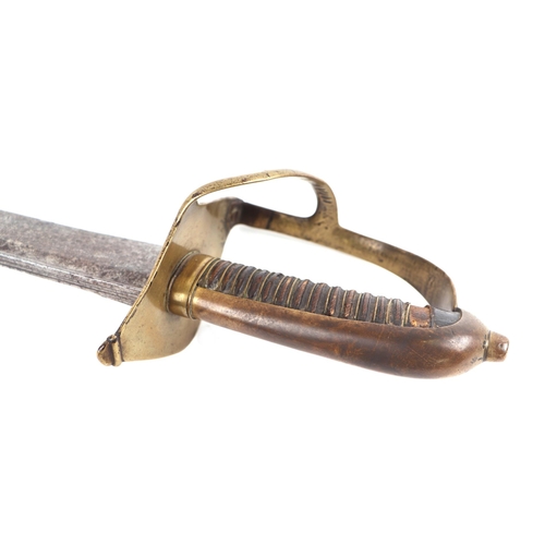 118 - A late 18th century Italian (Kingdom of Sardinia) Sardinian Infantry Sabre. Having a brass hilt with... 
