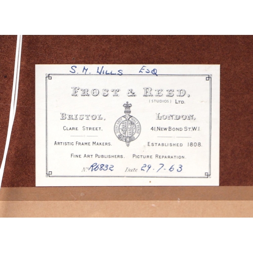 184 - Victorian school - Study of a Garden Poppy - dated July 19, '83, Frost & Reed Gallery label to verso... 