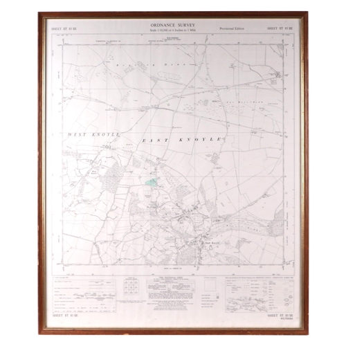 196 - Local interest:  An Ordnance Survey map for East & part of West Knoyle provisional edition sheet ST8... 
