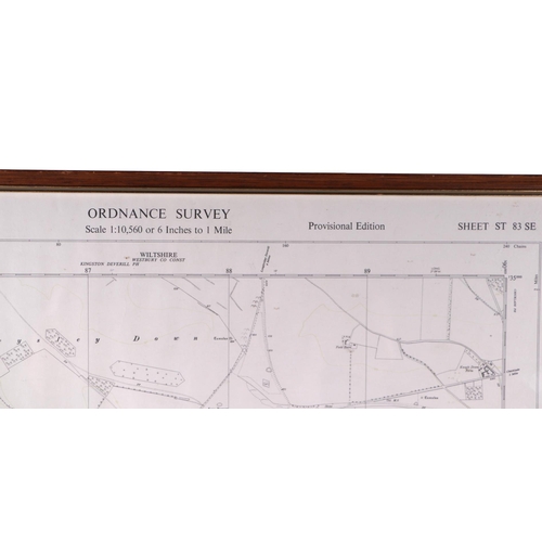 196 - Local interest:  An Ordnance Survey map for East & part of West Knoyle provisional edition sheet ST8... 