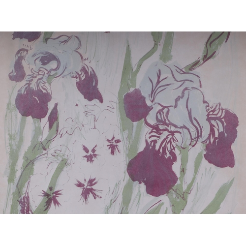 230 - David Koster (1926-2014) - limited edition coloured print, 16/18, depicting Irises, framed & glazed,... 