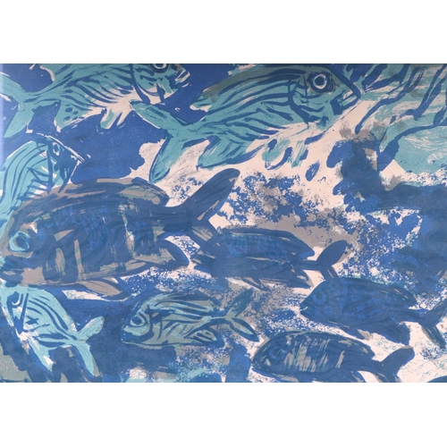 231 - David Koster (1926-2014) - limited edition coloured print 1/14, depicting Fish, framed & glazed, 68 ... 