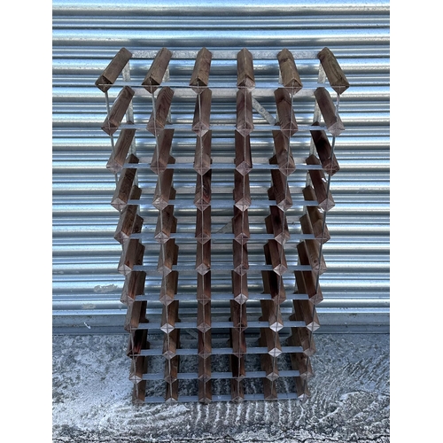 71 - A 50-division wine rack, 52cms wide.