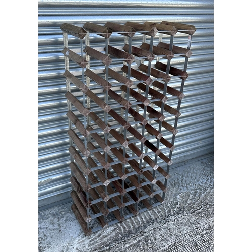 71 - A 50-division wine rack, 52cms wide.
