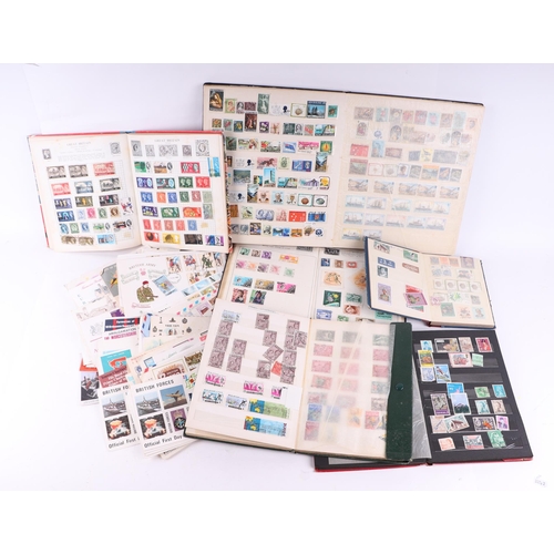 88 - Philately interest:  a stamp album of British, European and World stamps, other stamp albums, First ... 