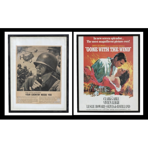 89 - A US Army recruiting poster 'High School Graduates Your Country Needs You', framed & glazed, 25 by 3... 