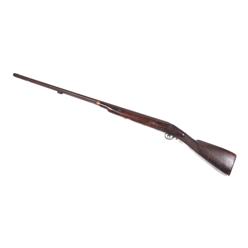 98 - A late 18th century muzzle loading 12-bore duck rifle by Rigby, Dublin, 158cms long.Condition Report... 