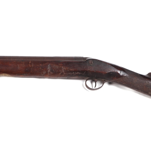 98 - A late 18th century muzzle loading 12-bore duck rifle by Rigby, Dublin, 158cms long.Condition Report... 