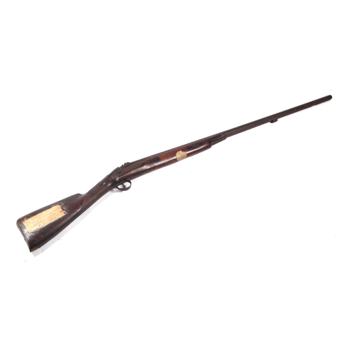 98 - A late 18th century muzzle loading 12-bore duck rifle by Rigby, Dublin, 158cms long.Condition Report... 