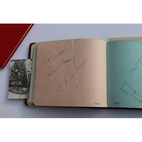 87 - A group of autograph albums to include signatures by Bobby Moore, Barry Sheen, Stan Woods, Barbara W... 