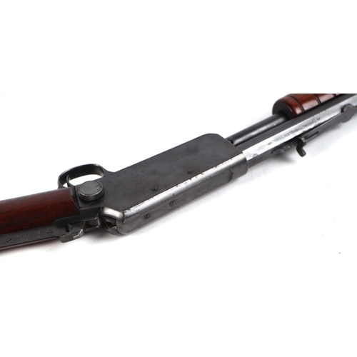 116 - A Marlin Rimfire 27-S pump action rifle with octagonal steel barrel, patented August 12th 1890, with... 