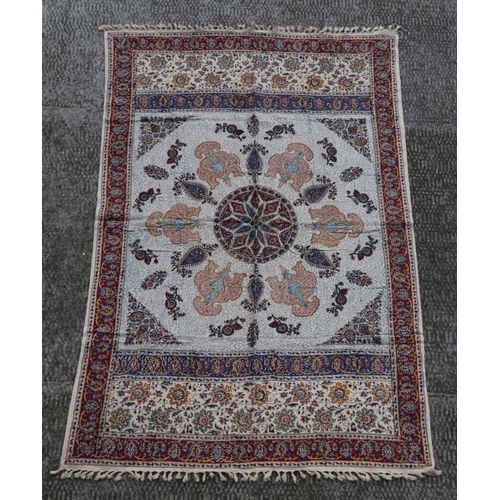 141 - An Iranian Esfahan traditional cotton hand printed wall hanging, 100 by 150cms.