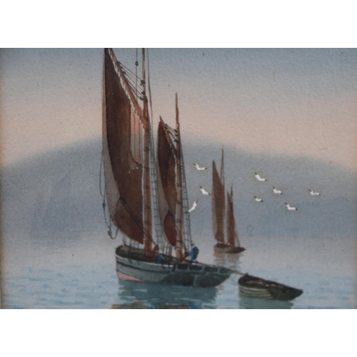 191 - William Shapland - Seen off Bury Head, Brixham - signed lower right, 14 by 19cms; together with anot... 