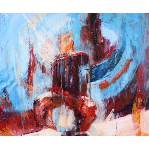 215 - Zoe Springer-Graham (modern British) - Ecce Homo - abstract study, oil on linen, framed, 76 by 106cm... 