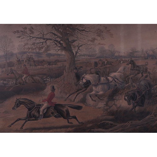 220 - A pair of 19th century coloured hunting prints - 'The First Introduction to Hounds - and - Renewal o... 