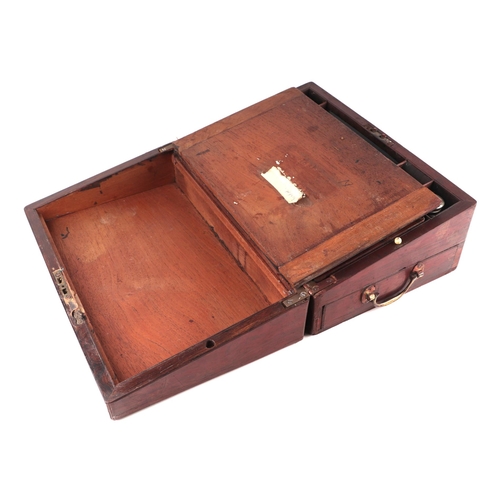 310 - A 19th century rosewood writing slope with secret drawer, 36cms wide.