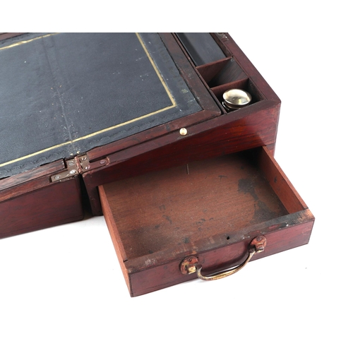 310 - A 19th century rosewood writing slope with secret drawer, 36cms wide.